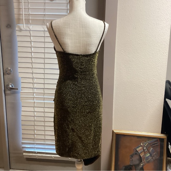 Mind Code Gold Mini Dress - Picture 7 of 8